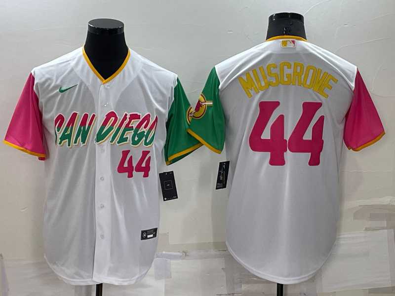 San Diego Padres #44 Joe Musgrove White Number 2022 City Connect Cool Base Stitched Jersey,We sell and wholesale San Diego Padres #44 Joe Musgrove White Number 2022 City Connect Cool Base Stitched Jersey on line form chian!